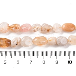 天然石桜色アゲート瑪瑙ビーズ連売り  ナゲット  タンブルストーン  7~12x6~8x5~7mm  穴：1mm  約43~44個/連  15.47~15.63''（39.3~39.7センチメートル）&nbsp;G-G146-A31-01