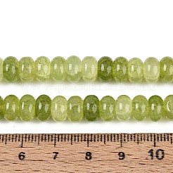 ガラスビーズ連売り  模造ペリドット  ロンデル  染め  オリーブドラブ  8~8.5x4.5~5mm  穴：1~1.2mm  約155~159個/連  30.12~31.30インチ（76.5~79.5cm）&nbsp;GLAA-N059-5x8mm-05