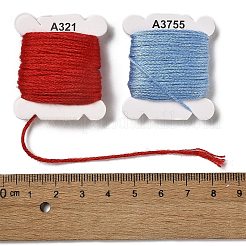 72 カード 72 色 6 層ポリエステル刺繍糸  クロスステッチの糸  ミックスカラー  0.5mm  約8.75ヤード（8m）/カード  1枚/色&nbsp;OCOR-K006-C01