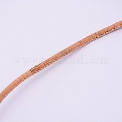 ポリエステルコード  樹皮模様  ダークサーモン  3x1.5mm  1 m /ロール&nbsp;OCOR-WH0033-32