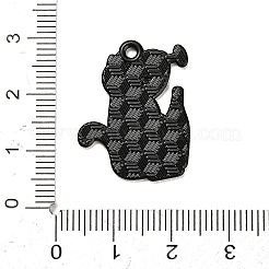 合金エナメルチャーム  猫の形のチャーム  ブラック  ホワイト  25x22x1mm  穴：1.8mm&nbsp;FIND-E060-04B-C