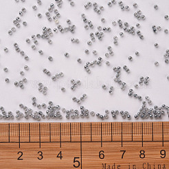 12/0グレードの丸いガラスシードビーズ  セイロン  スレートグレイ  2x1.5mm  穴：0.7mm  約48500個/ポンド&nbsp;SEED-N001-B-150