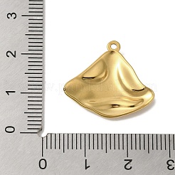 イオンプレーティング（IP）304ステンレスペンダント  不規則な菱形チャーム  18KGP本金メッキ  20x22x2.5mm  穴：1.2mm&nbsp;STAS-Z086-05G