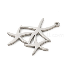 ステンレスペンダント201個  ステンレス鋼色  花  28.5x20x1.5mm  穴：1.4mm&nbsp;LS-STAS-R133-01P-04