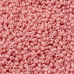 MIYUKIラウンドロカイユビーズ  日本製シードビーズ  （rr4463)デュラコート染め不透明ライチ  8/0  3mm  穴：1mm  約2111~2277個/50g&nbsp;SEED-X0055-RR4463