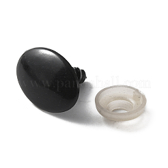 プラスチック クラフト人形安全目  ぬいぐるみの目  ブラック  19x13.5x15.5mm  2個/セット&nbsp;DOLL-WH0006-01F