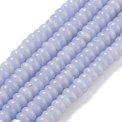 合成ブルーレースアゲートビーズ連売り  ロンデル  4~4.5x2~2.5mm  穴：1mm  約157~162個/連  15.16~15.55''（38.5~39.5センチメートル）&nbsp;G-K343-C13-01
