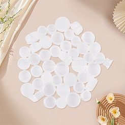 50個5種類のスタイルのプラスチックボトルキャップ  ボトル用  コラム  ホワイトスモーク  18.5~24.5x10~15mm  10個/スタイル&nbsp;AJEW-DJ0005-49