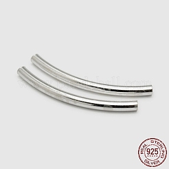 チューブ925の純銀製のビーズ  銀  30~31x2mm  穴：1.2mm&nbsp;STER-O021-03-31x2mm