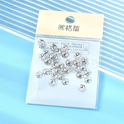 シェグレース真鍮ビーズキャップ  カドミウムフリー＆ニッケルフリー＆鉛フリー  花  プラチナメッキ  6x6x1.5mm  穴：1mm&nbsp;XGRPCU081-286P