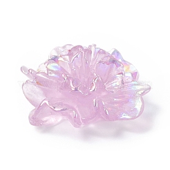 樹脂カボション  ABカラー  花  プラム  23x22x9mm&nbsp;RESI-E033-01