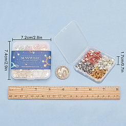 真鍮アジャスターチェーン  カニカン付き  ミックスカラー  チェーン：56~62mm長いです  カニカン：12x8x3mm  終了：9x4mm  鉄円：3mm内径  4色  10セット / カラー  40セット /箱&nbsp;KK-SC0001-67