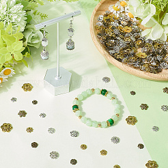チベットスタイルのビーズキャップ320種類16個  鉛フリー＆カドミウムフリー  花  ミックスカラー  7~15mm  穴：1~4mm  20個/スタイル&nbsp;TIBE-SC0002-16