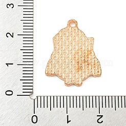 クリスマステーマ合金エナメルペンダント  ライトゴールド  フクロウ  22x18x2mm  穴：1.6mm&nbsp;ENAM-M221-01KCG-04