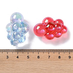 透明なアクリルビーズ  ブドウ  ミックスカラー  33x22x17mm  穴：2mm&nbsp;OACR-B019-04