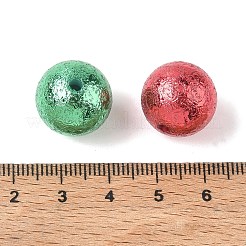 クリスマス柄の不透明なアクリルビーズ  ラウンド  ミックスカラー  15.5~16mm  穴：2mm&nbsp;AC-CBAC6DF-03