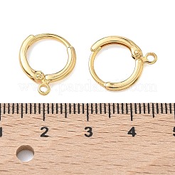 シェグレース製真鍮製フレンチフックピアス金具  カン付き  カドミウムフリー＆ニッケルフリー＆鉛フリー  18KGP本金メッキ  16x13.5x3mm  穴：1.6mm&nbsp;XGR0016G-71G