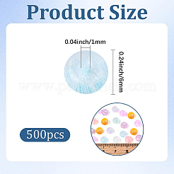 600個のガラスシードビーズ  模造キャットアイビーズ  ロンデル  ミックスカラー  6x3mm  穴：1mm&nbsp;SEED-PA0001-17