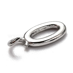 真鍮チューブベイル  ループベイル  オーバル  長持ちメッキ  プラチナ  12x5x1mm  穴：5x2mm&nbsp;LS-KK-H752-02P