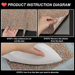 長方形プラスチックホットフィックスラインストーン  パッチにアイロン  ドレスシューズ衣服装飾  ライトコロラドトパーズ  400x240x2mm&nbsp;DIY-WH0349-339C