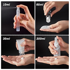 DIY化粧品保管容器キット  プラスチックスプレーボトルと化粧品のクリームジャーとファンネルホッパーとドロッパーと詰め替えボトルとラベル貼り付け機  透明  275x170mm&nbsp;DIY-BC0011-16