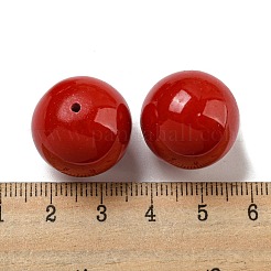 染色された合成ターコイズビーズ  ラウンド  レッド  20mm  穴：1mm&nbsp;G-B070-34