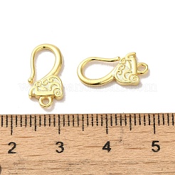 真鍮製イヤーワイヤー  ピアスフック  カン付き  24KGP本金メッキ  15.5x8x2mm  穴：1.2mm  ピン：0.82mm&nbsp;FIND-Z039-31G