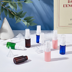 空のポータブルペットプラスチックスプレーボトル  ファインミストアトマイザー  ダストキャップ付き  詰め替え式ボトル  ミックスカラー  7.55x2.3cm  容量：10ml（0.34液量オンス）  44個/セット&nbsp;MRMJ-BC0002-55