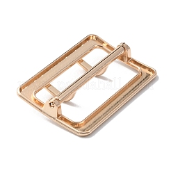 長方形の合金バックルクラスプ  バッグの紐を結ぶのに  服飾材料  ライトゴールド  40x59.5x13mm&nbsp;FIND-WH0126-136KCG