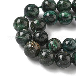 天然フクサイトビーズ連売り  ラウンド  10~10.5mm  穴：1~1.2mm  約37~38個/連  14.96~15.24''（38~38.7センチメートル）&nbsp;G-G271-B03-10mm