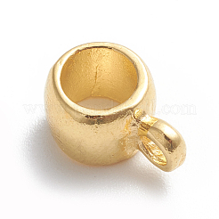 合金チューブベイル  ループベイル  保釈ビーズ  長持ちメッキ  コラム  ゴールドカラー  12.5x6x8.5mm  穴：2mm  内径：6mm&nbsp;PALLOY-I179-01G