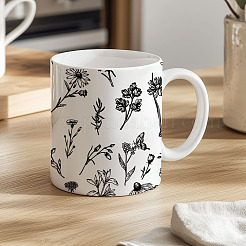 紙セラミックデカール  陶器 陶磁器 粘土転写紙  下絵花紙  花  520x370mm  模様：48x33ミリ&nbsp;DIY-WH0729-034