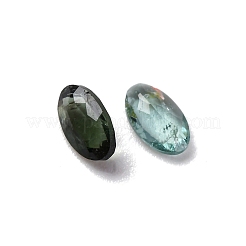 ファセットカットされた天然のマルチカラートルマリンカボション  後ろ向き  オーバル  5x3x2mm&nbsp;G-I295-05C-11A