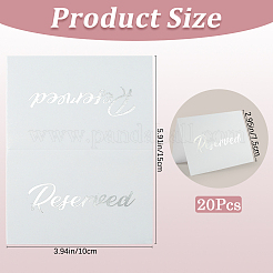 紙のサンクスカード  結婚式のための  パーティー  長方形  銀  150x100x0.5mm&nbsp;AJEW-WH20006-126A