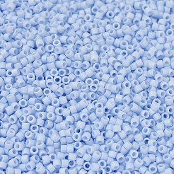 MIYUKIデリカビーズ  シリンダー  日本製シードビーズ  11/0  （db1527)マット不透明ライトスカイブルーab  1.3x1.6mm  穴：0.8mm  約2000PCS /ボトル  10 G /ボトル&nbsp;SEED-JP0008-DB1527