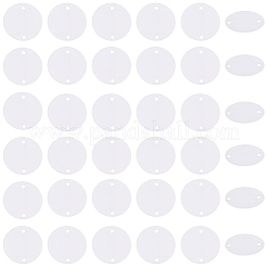 50g 装飾アクセサリー PVC スパンコール/スパンコールペンダント  フラットラウンド  ホワイト  20x0.3mm  穴：1.5mm&nbsp;PVC-CY0001-01B