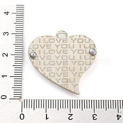 合金ペンダント  PUレザーと  ラインストーンとグリッターパウダー  単語「love」付けのハート  カドミウムフリー＆鉛フリー  バレンタインデーの  ターコイズ  29x29.5x4mm  穴：3mm&nbsp;FIND-C052-01P-02