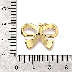 真鍮製エナメルペンダント  丸カン付き  カドミウムフリー＆ニッケルフリー＆鉛フリー  ちょう結びのチャーム  ショッキングピンク  16x23x5mm  穴：3.2mm&nbsp;KK-F899-16G