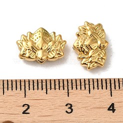 304ステンレススチールビーズ  花  18KGP本金メッキ  8x12x4mm  穴：1.4mm&nbsp;STAS-I203-21G
