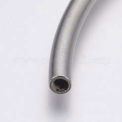 変色しにくい304ステンレススチールチューブビーズ  ステンレス鋼色  79x4mm  穴：2mm&nbsp;X-STAS-P196-19
