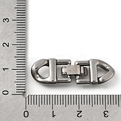304ステンレススチール製折りたたみ式留め具  ステンレス鋼色  32.5x10x4mm  穴：4x4mm&nbsp;STAS-M119-05P-01