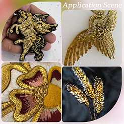 フレンチワイヤー ギンプワイヤー 3袋  柔軟な銅線  刺繡プロジェクトやジュエリー作りのためのメタリック糸  ゴールド  18ゲージ（1mm）  10 G /袋&nbsp;TWIR-SC0001-05C
