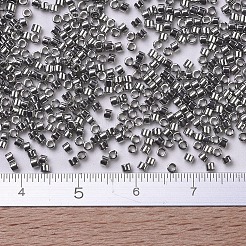 MIYUKIデリカビーズ  シリンダー  日本製シードビーズ  11/0  （db0038)パラジウムめっき  1.3x1.6mm  穴：0.8mm  約2000個/10g&nbsp;X-SEED-J020-DB0038