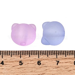 つや消し透明なアクリルビーズ  ミックスカラー  クマ  13x14x11.5mm  穴：2.7mm&nbsp;FACR-C001-01E