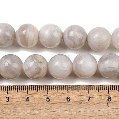 丸い天然クレイジーレースアゲートビーズ連売り  12mm  穴：1mm  約32個/連  15.7インチ&nbsp;G-L374-01-12mm