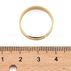 ブランク316サージカルステンレススチール製指輪バンド  ジュエリー製作用のリングセッティング  24KGP本金メッキ  5mm  内径：18mm&nbsp;STAS-C125-04G