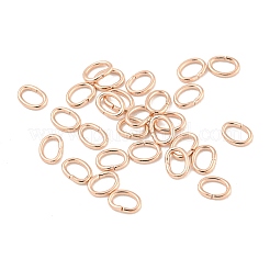 304ステンレススチールオープン丸カン  オーバル  ローズゴールド  22ゲージ  4x3x0.6mm  内径：1.5x2.5mm&nbsp;STAS-F250-11RG-H-A