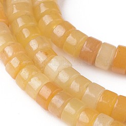 天然石トパーズ翡翠ビーズ連売り  ヒシビーズ  フラットラウンド/ディスク  4.5x2.5mm  穴：0.8mm  約160個/連  38cm&nbsp;G-L528-07