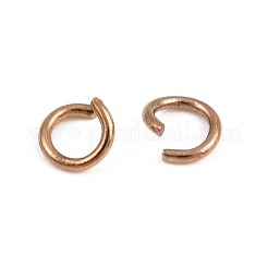 304ステンレススチールオープン丸カン  イオンプレーティング（ip）  ローズゴールド  4x0.7mm  内径：3mm  21ゲージ&nbsp;STAS-M235-02C-RG