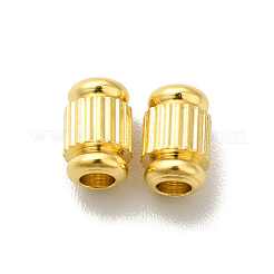 真鍮ビーズ  カドミウムフリー＆鉛フリー  コラム  24KGP本金メッキ  6x4mm  穴：1.5mm&nbsp;KK-H442-99G
